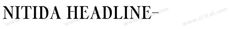 Nitida Headline字体转换